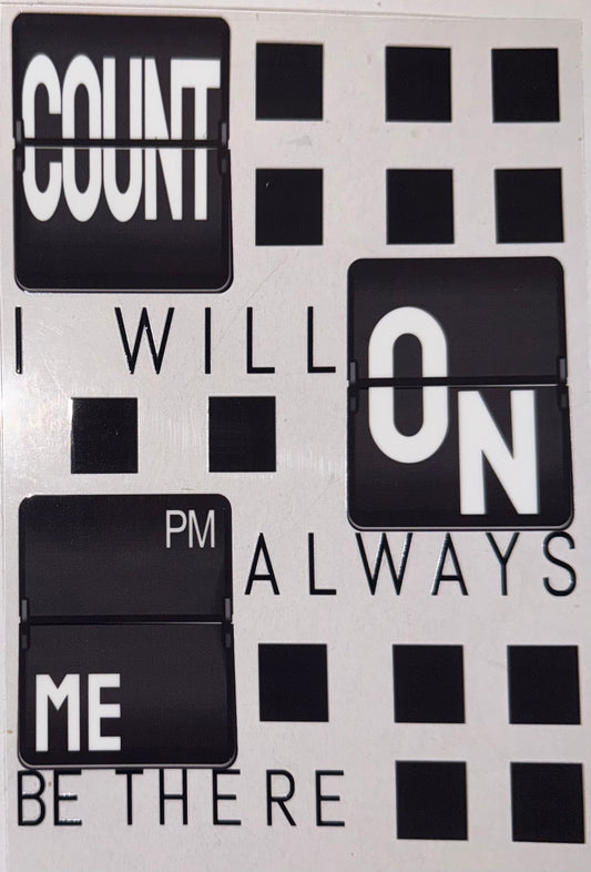 Count On Me I Will Always Be There A5 Journal Decal