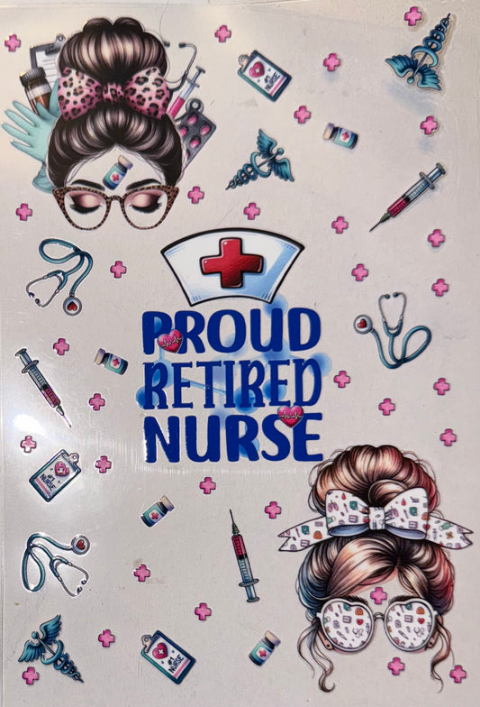 Proud Retired Nurse A5 Journal Decal