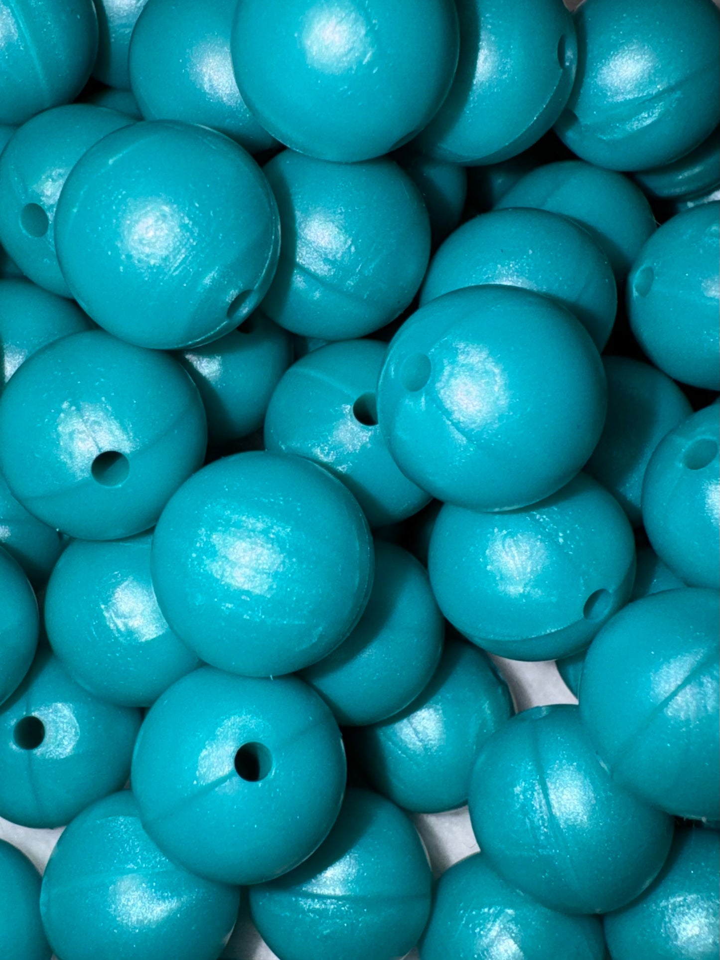 Turquoise Pearl Silicone Beads