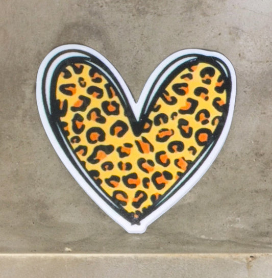 Leopard Print Heart Acrylic Flatback