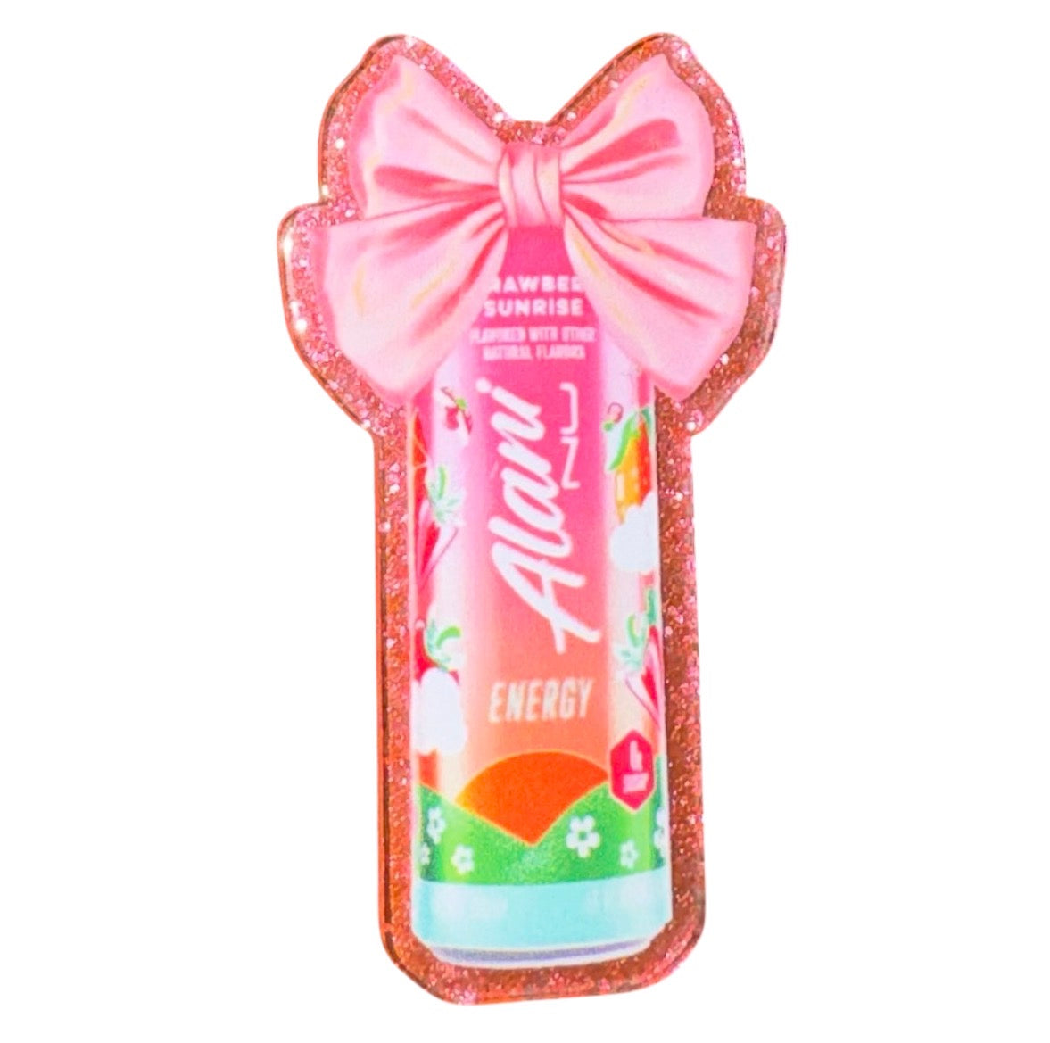 Energy Drink With Bow Acrylic Flatback