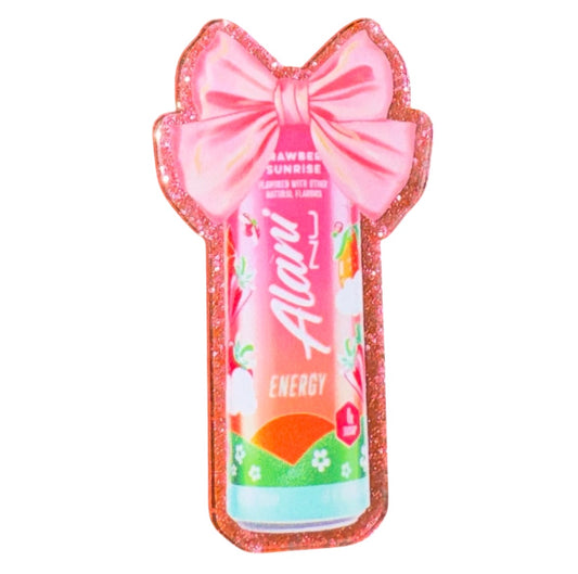 Energy Drink With Bow Acrylic Flatback