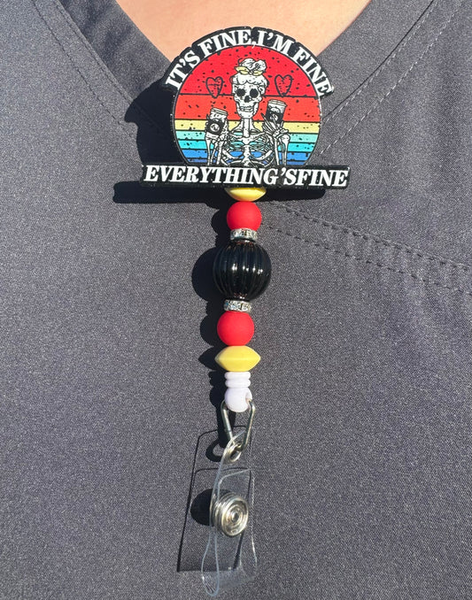 It’s Fine I’m Fine Everything’s Fine Badge Reel