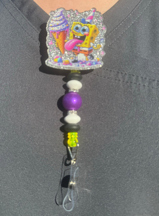Yellow Sponge Character Badge Reel