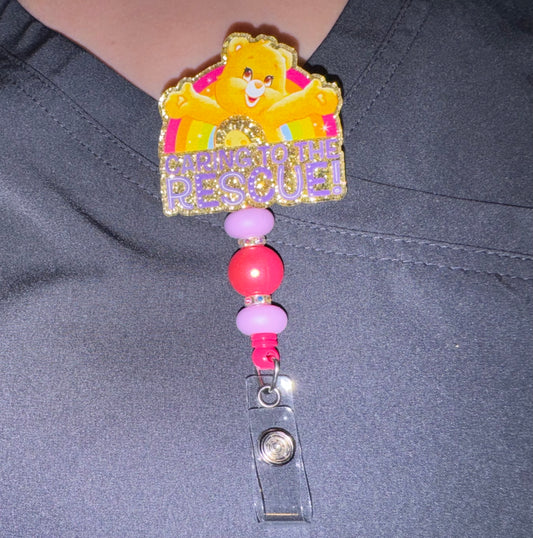 Caring Bear To The Rescue Badge Reel