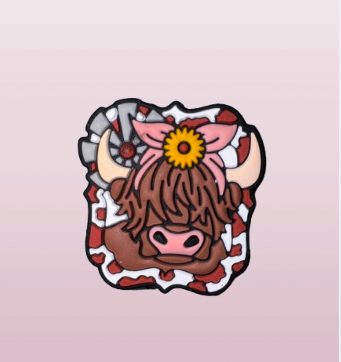 Highland Cow Pink Bandana