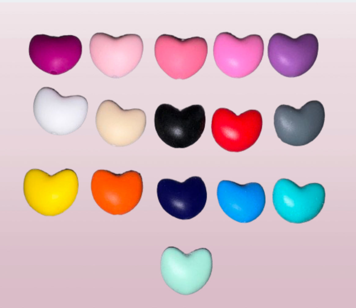 Silicone Hearts 19mm