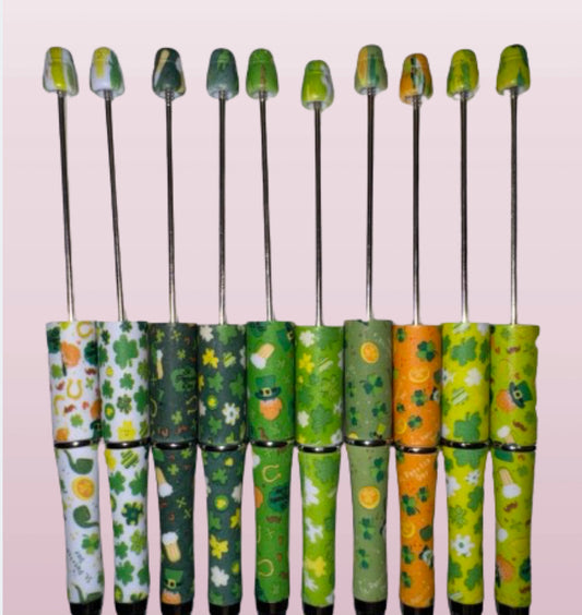 Beadable Printed Saint Patrick’s Day Pens