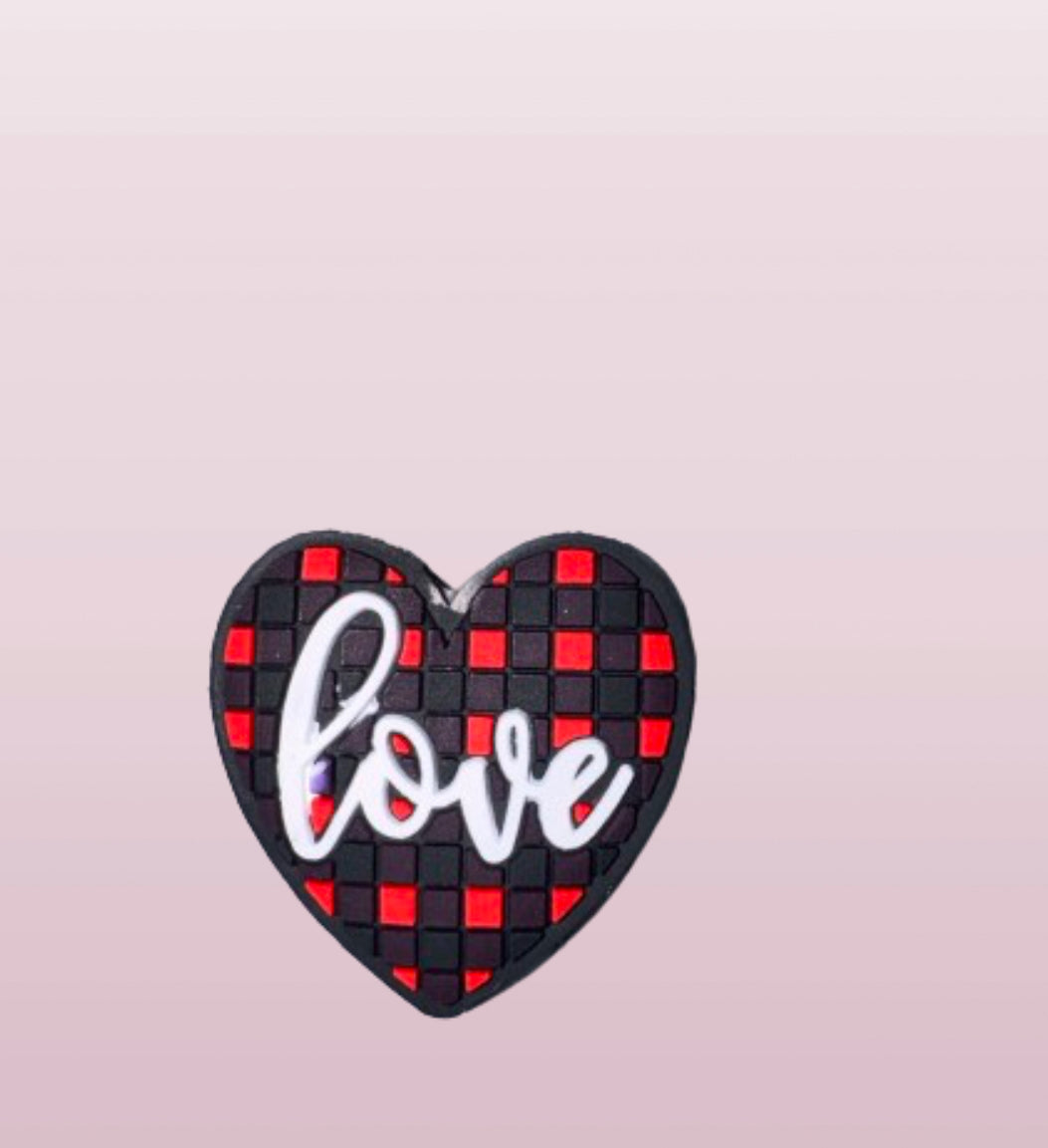 Buffalo Plaid Love Heart Focal