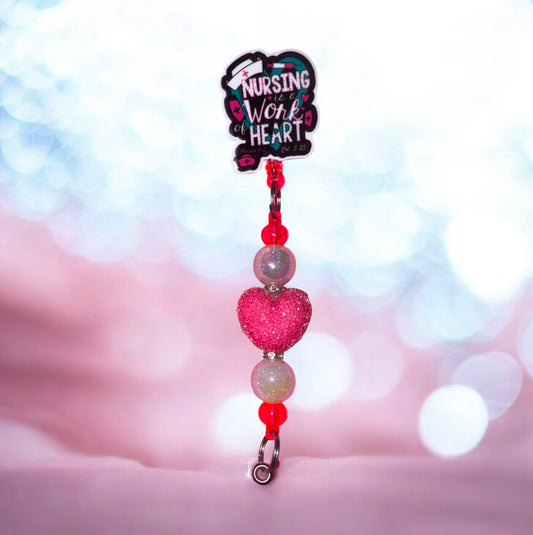 Nursing Is A Work Of Heart Badge Reel