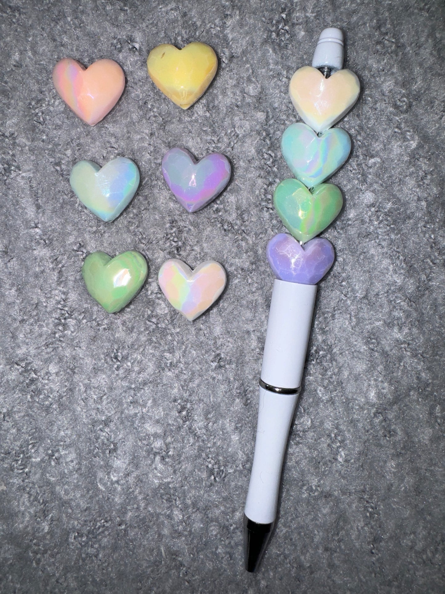 Multifaceted Heart Beads