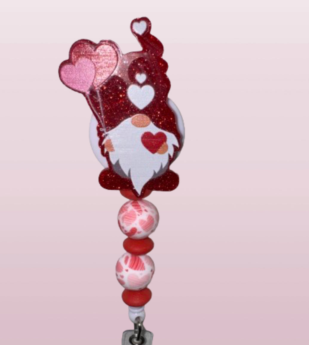 Gnome with Heart Balloons