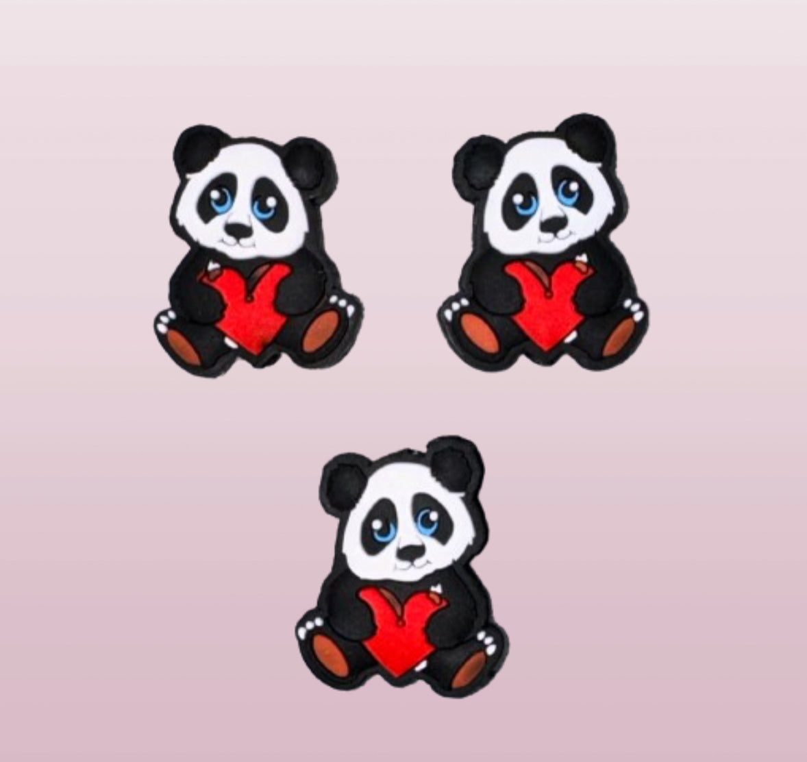 Panda With Heart Focal