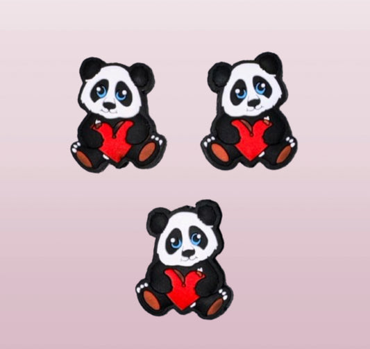 Panda With Heart Focal