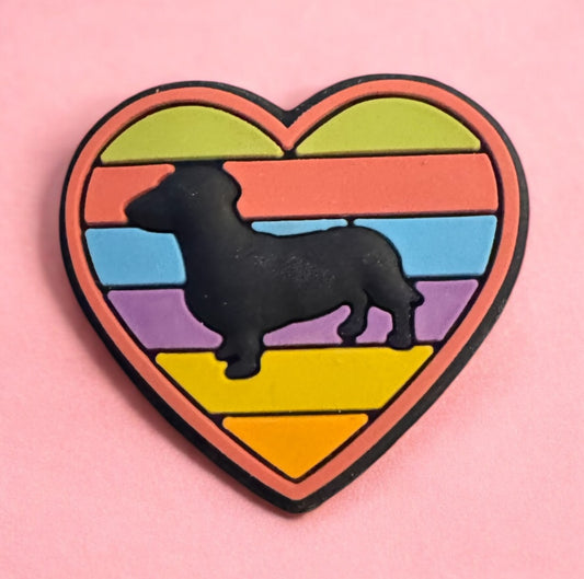 Dachshund Heart Silicone Focal