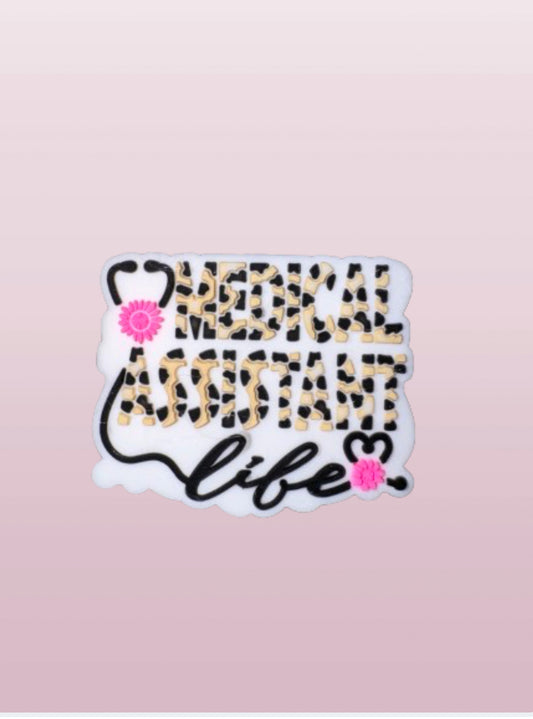 Medical Assistant Life Leopard Print Focal