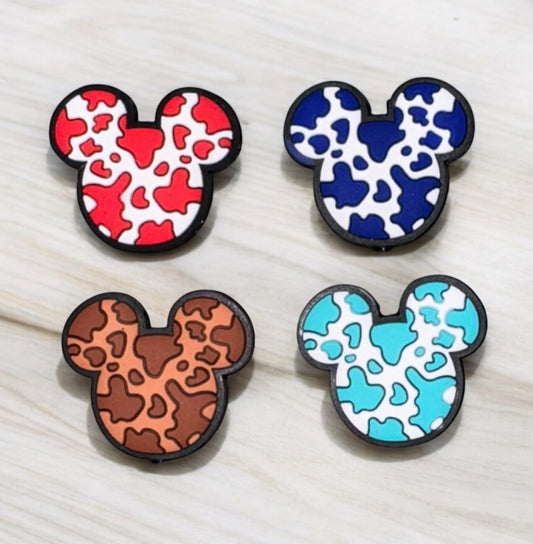 Leopard Print Mouse Ears Silicone Focals