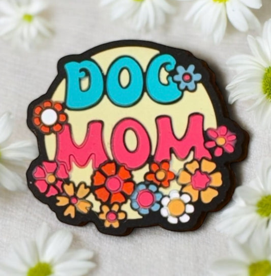 Dog Mom Floral Silicone Focal