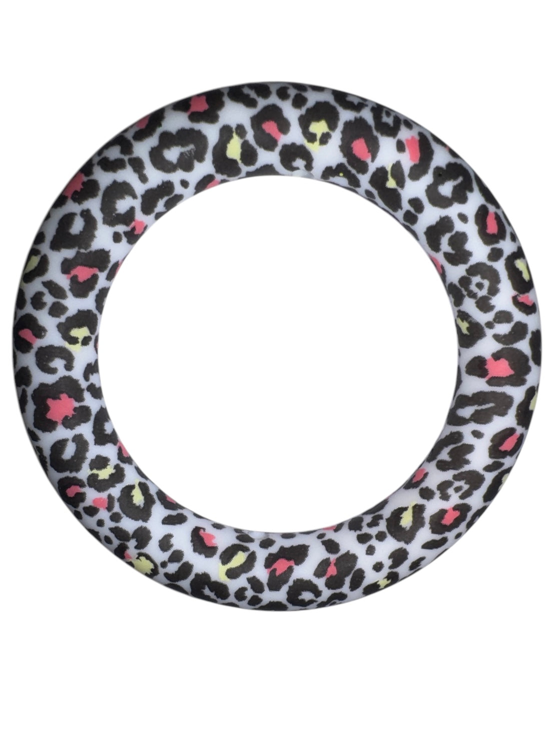 Neon Leopard Print 64mm Silicone Ring