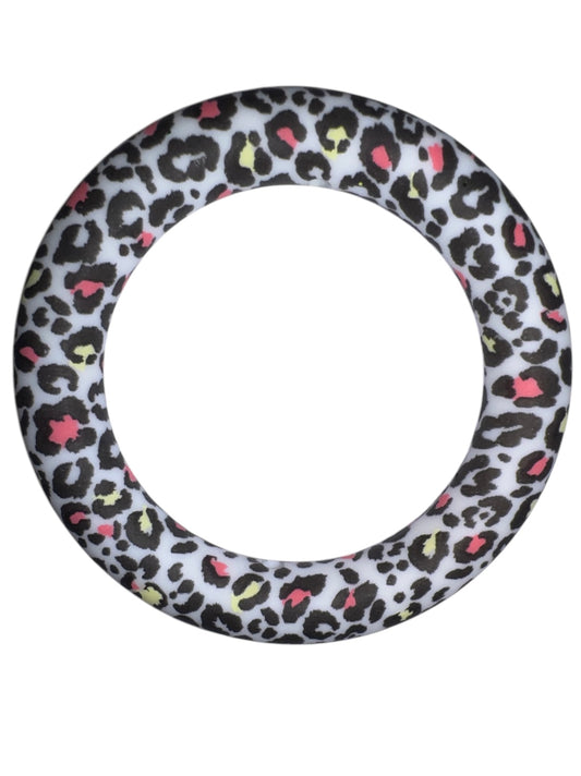 Neon Leopard Print 64mm Silicone Ring