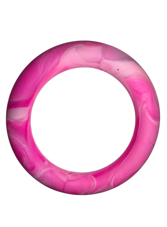 Pink Marble 65mm Silicone Ring