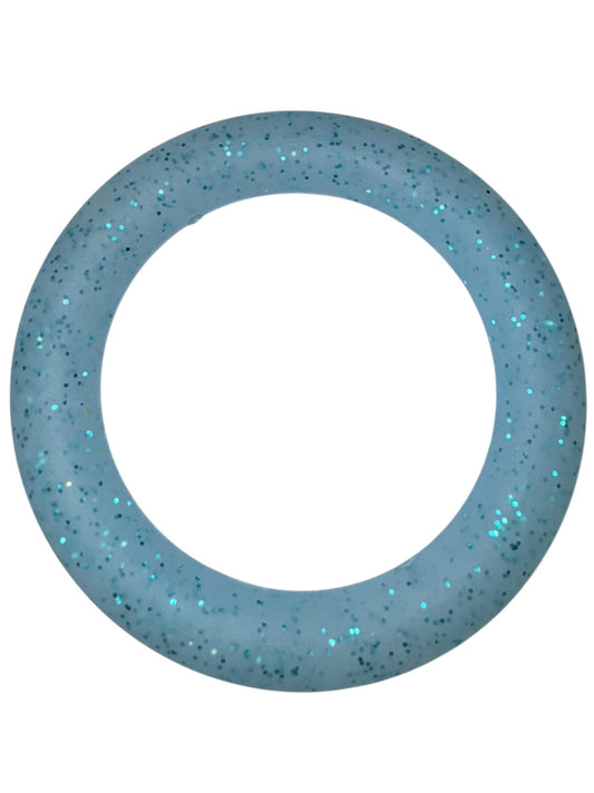 Turquoise Glitter 65mm Silicone Ring