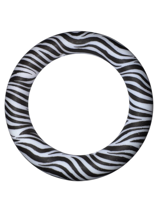 Zebra Print 65mm Silicone Ring