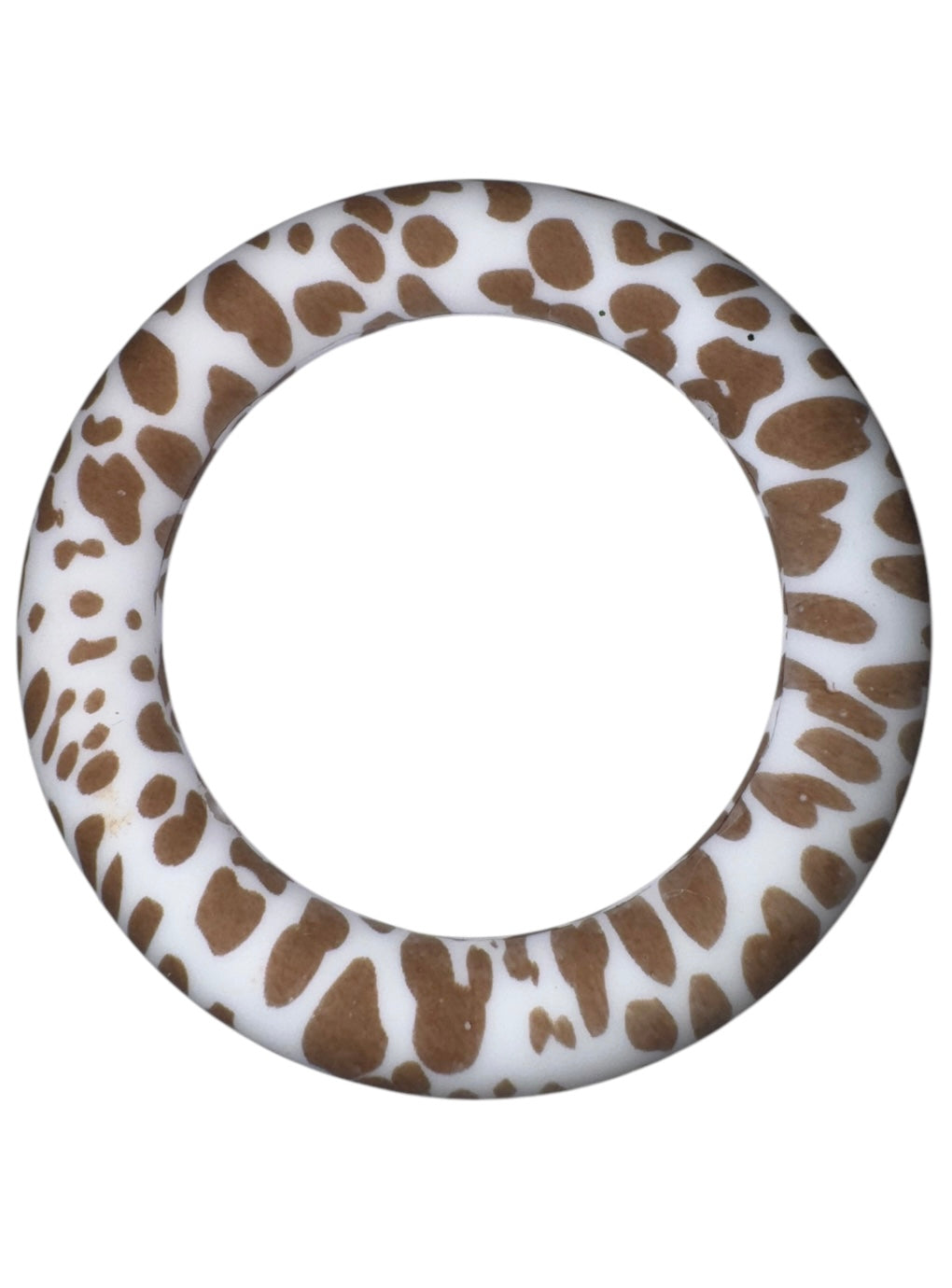 Brown Cow Print 65mm Silicone Rings