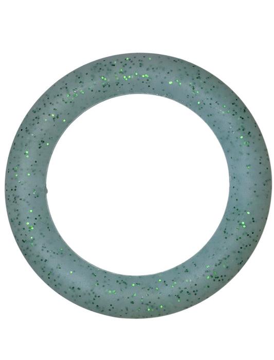 Green Glitter 65mm Silicone Ring