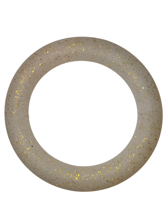 Gold Glitter 65mm Silicone Ring