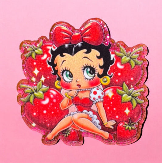 BB Strawberry Acrylic Flatback