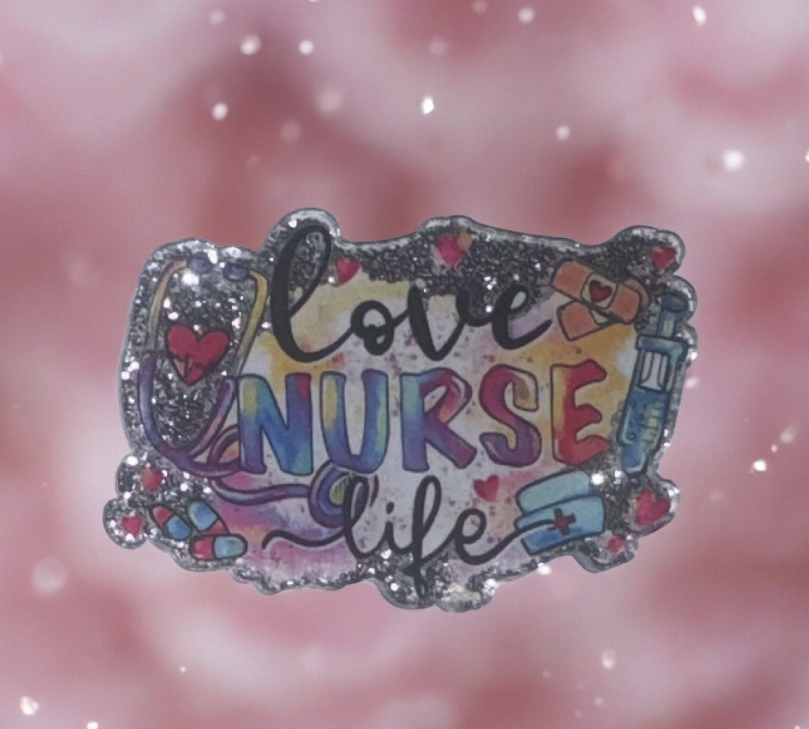 Love Nurse Life Acrylic Flatbacks