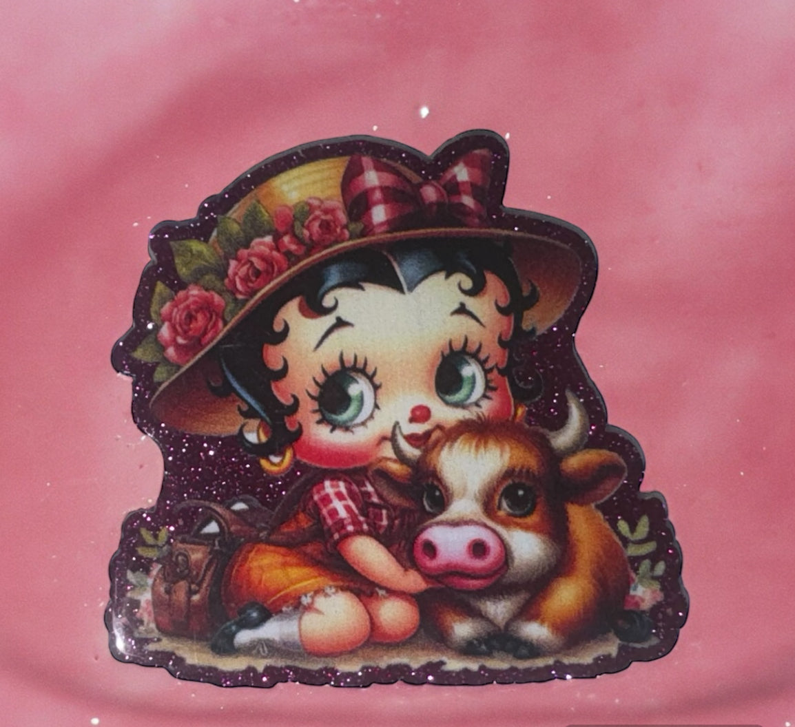 BB Cow Acrylic Flatback