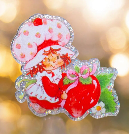 Strawberry Girl Acrylic Flatback
