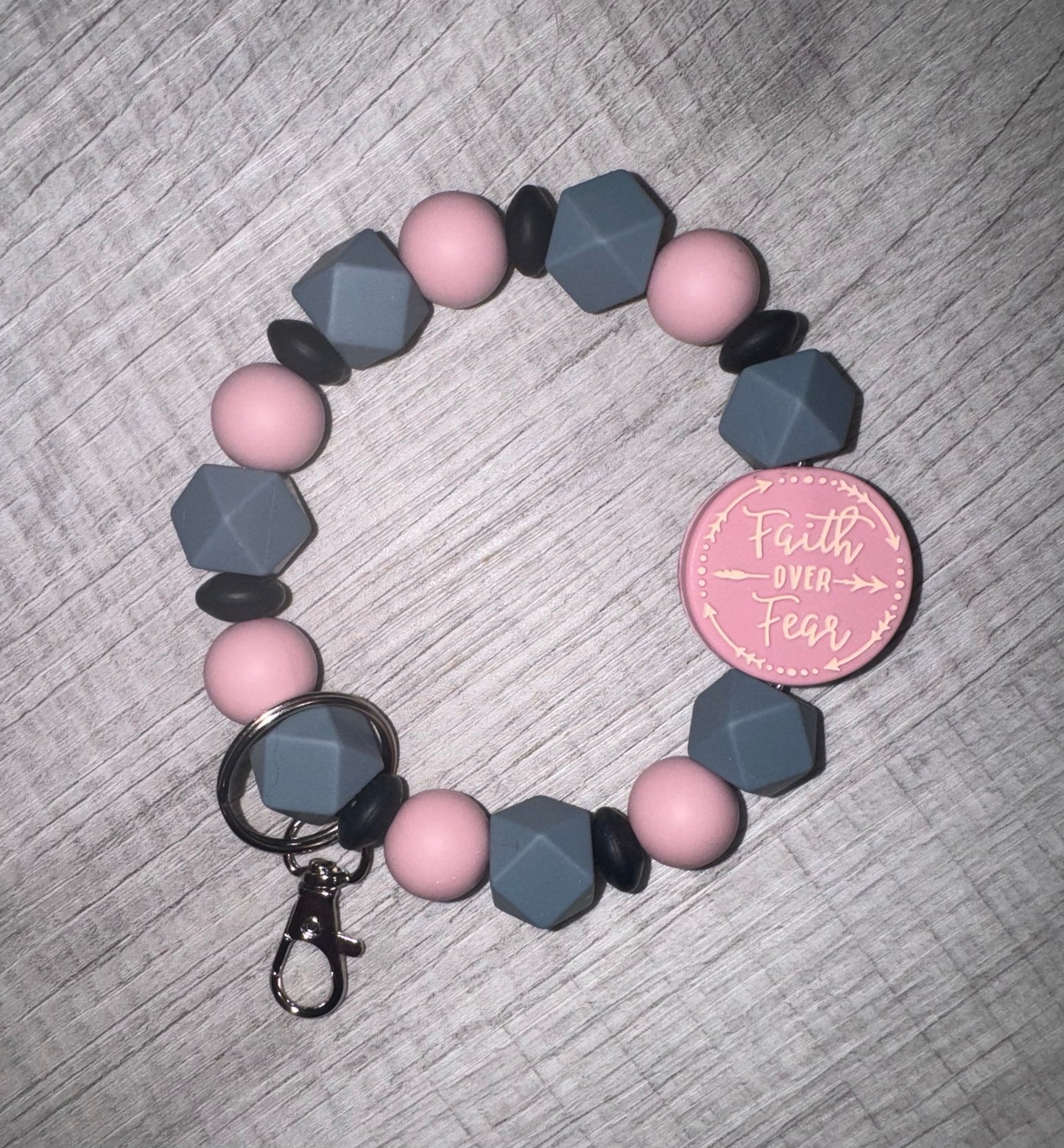 Faith/Fear Mauve Wristlet