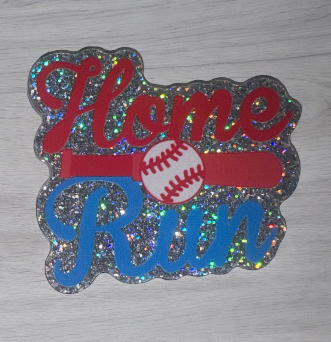 Home Run Baseball Acrylic Flatbacks