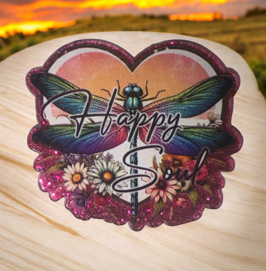 Happy Soul Dragonfly Acrylic Flatback