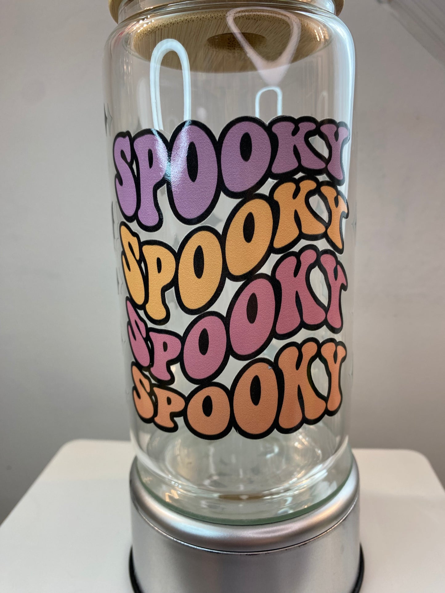 Spooky 16 ounce Libbey Glass Can Cup