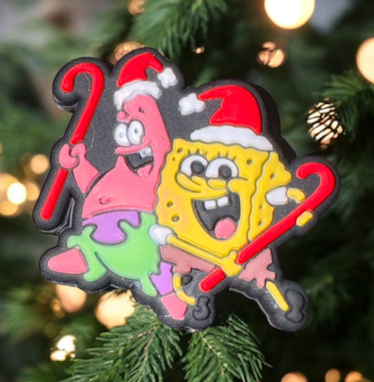 Sponge And Pat Candy Cane Focal