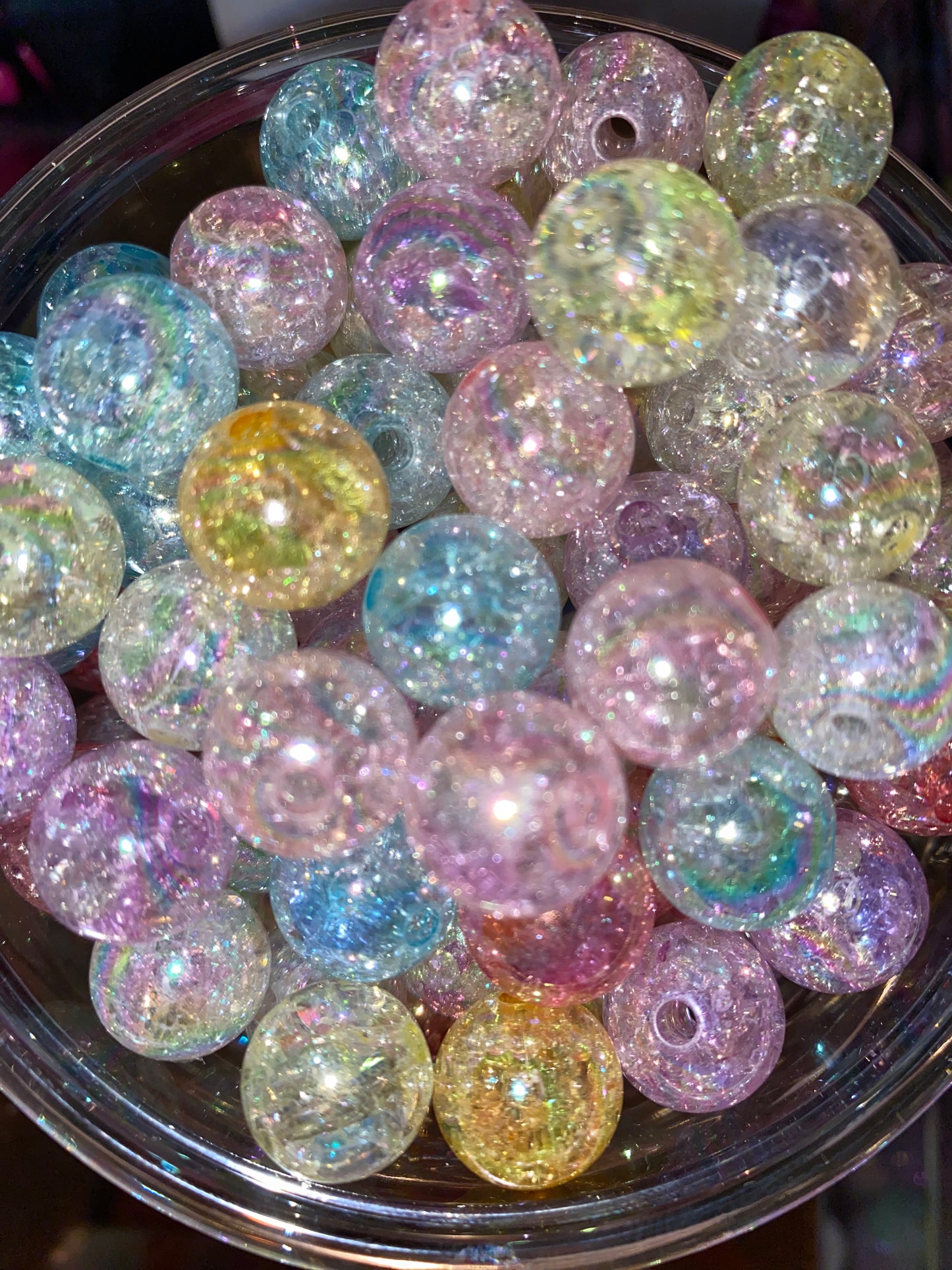 Crackle Acrylic Beads