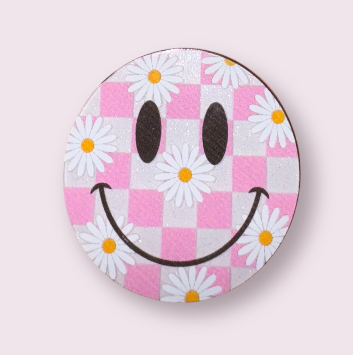 Daisy Smiley Face Acrylic Flatback