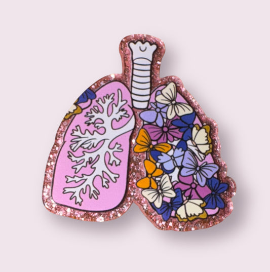 Floral Lungs Acrylic Flatback