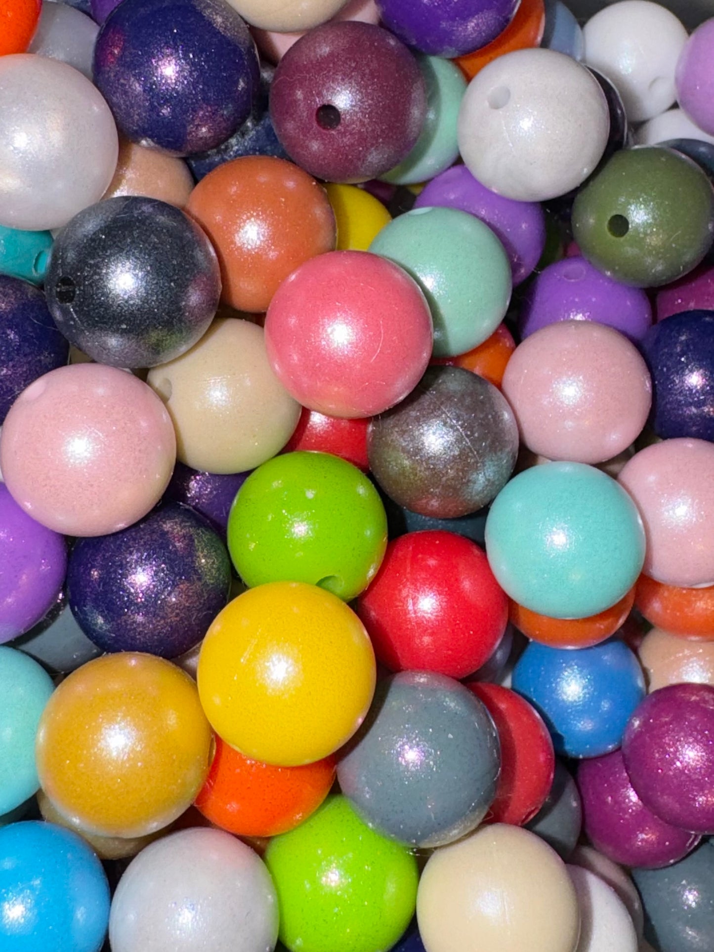 Pearl Metallic Silicone Bead Mix