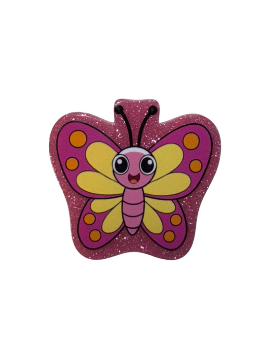 Yellow Butterfly Acrylic Flatback