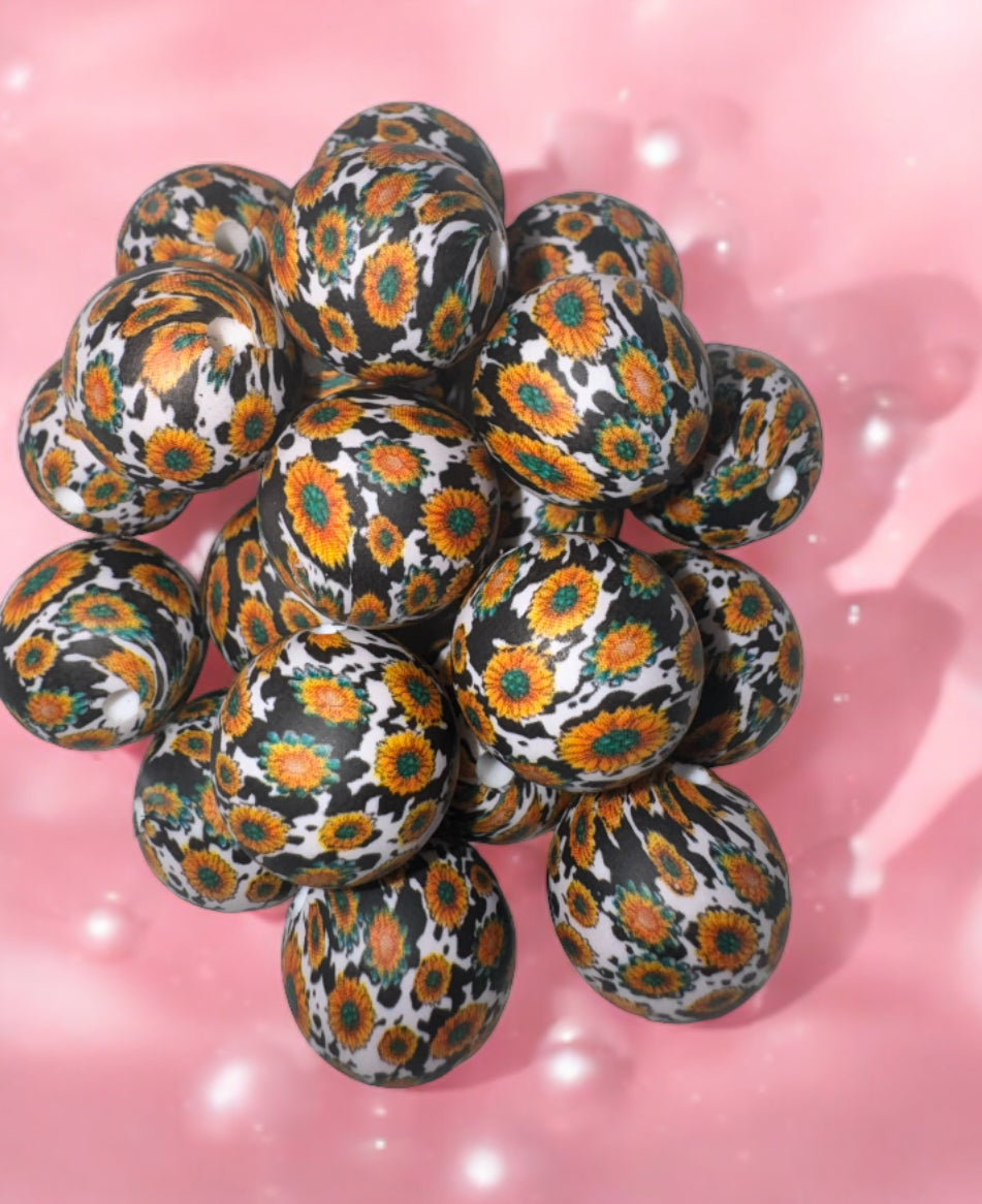 Sunflower Silicone Beads