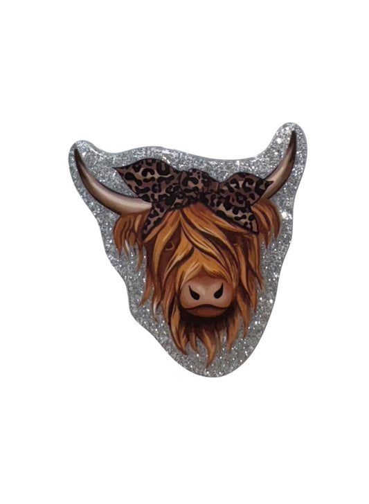 Cow Leopard Bandana Acrylic Flatback