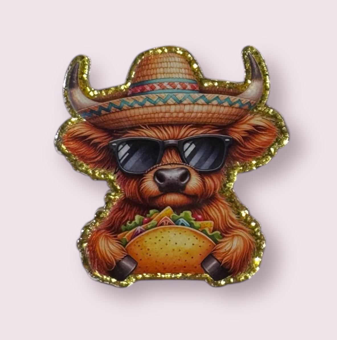 Sombrero Cow Acrylic Flatback