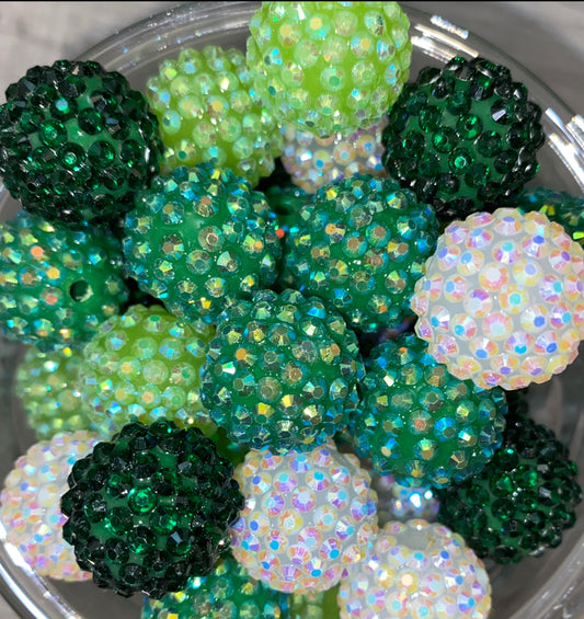 Shamrock Mix Rhinestone Beads