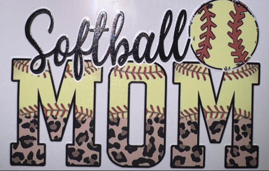 Softball Mom UV DTF Decal