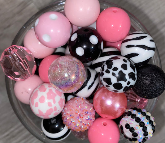 Pink & Black Bubble Gum Mix